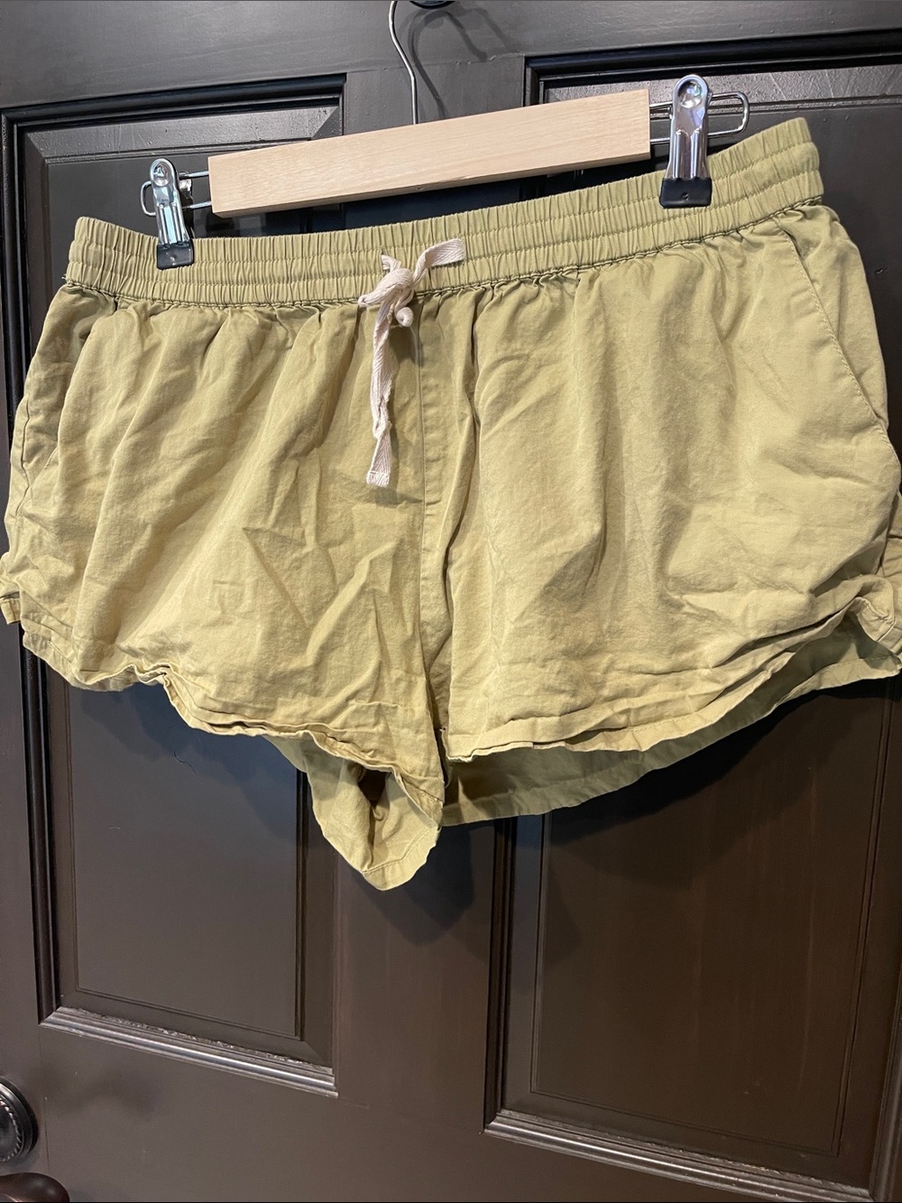 Billabong Olive Green Elastic Waist Athletic Shorts